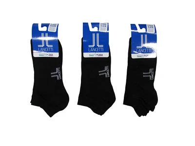 6 PAIA MINI CALZE FANTASMINI LANCETTI UOMO DONNA IN FILO DI SCOZIA MADE IN ITALY