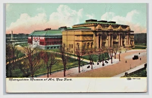 metropolitan museum of art new york postkarte 1909 NY Bahnhofsstempel - Bild 1 von 2