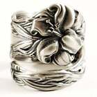 Vintage Flower 925 Silver Jewelry Rings For Women Wedding Party Ring Size 6-10
