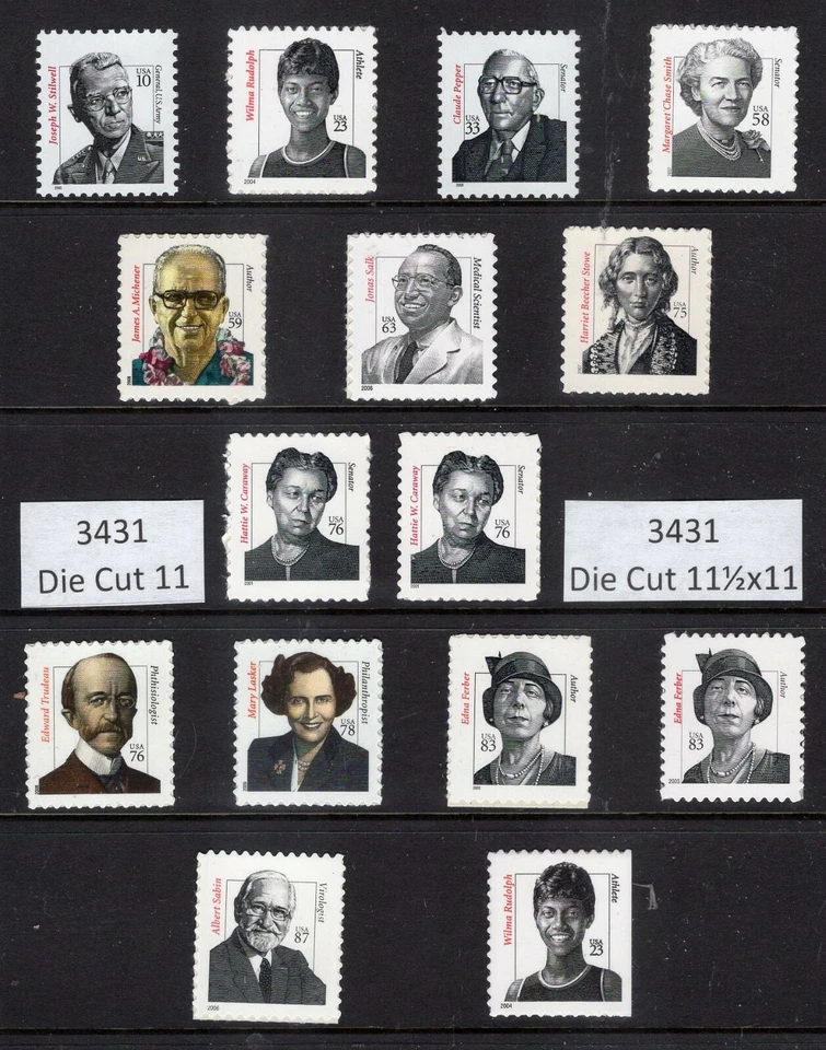 US 2000-2009 NH DISTINGUISHED AMERICANS 3420 -3436 (15) inc 3432 - Free USA Ship - Image 1 of 1