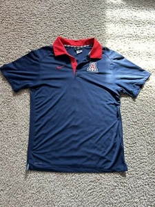 Arizona Wildcats Polo Shirt Men's Medium Nike Dri Fit - Picture 1 of 7