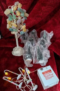 lot 9: Dept 56 Village Accessories Gumdrop Tree/Frosted Trees/Lighted CandyCanes - Picture 1 of 12