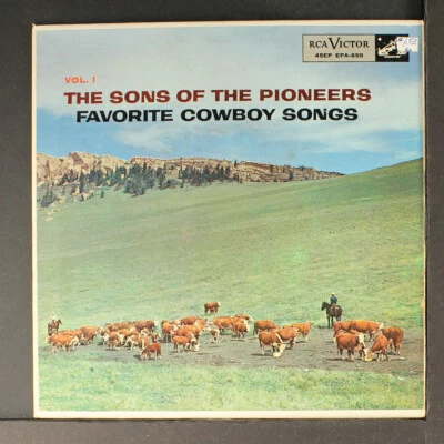 SONS OF THE PIONEERS: favorite cowboy songs, vol. 1 RCA 7" EP 45 RPM - Image 1 of 4