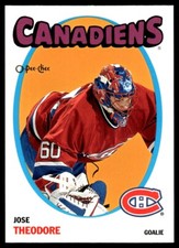2001-02 O PEE CHEE RETRO Jose Theodore Montreal Canadiens #98