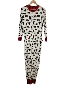 Little Blue House Pajamas Womens Large Bear Bum Trap Door PJs Union Suit - Picture 1 of 8