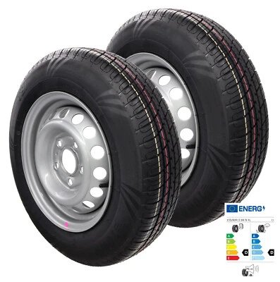 2x Komplettrad 155/80R13 84N 112x5 155 R 13 PKW Anhänger Rad Felge 4,5Jx13 DOT24 - Bild 1 von 4