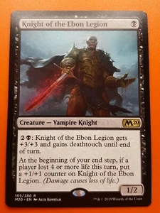 1x KNIGHT OF THE EBON LEGION - M20 - MTG - Magic the Gathering - Picture 1 of 1