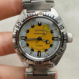 SELTENE VOSTOK BANANA Amphibie 200m 2409 UdSSR Uhr sowjetisch Vintage Armband mechanisch - Bild 1 von 18