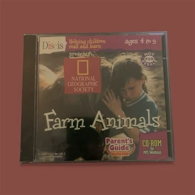 Farm Animals National Geographic Society CD-Rom New Sealed Discis Parent Guide - Image 1 of 2