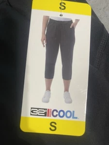 32 Degrees Cool Ladies Pull-on Black Active Capri Comfort Stretch Women's Size S - Picture 1 of 2