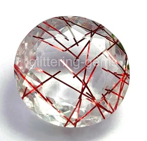 67.75 Ct Natural Round Shape Bi-Color Quartz Rutilated IGL Certified Gems 5AOG - Picture 1 of 7