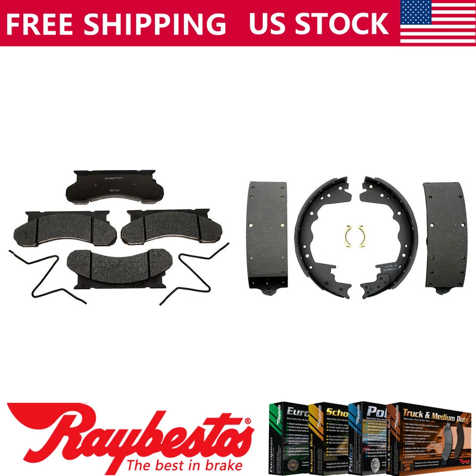 Kit pastillas de freno y zapatas de freno delanteras traseras metálicas para Ford F-350 1992-1994 Foto 1 de 4