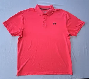 Under Armour Herren UA Performance Golf Poloshirt Neon Pink Größe Extra Large - Bild 1 von 8