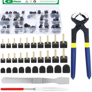 67Pcs High Heel Tips Replacement Kit with Repair Tools, 8mm/9mm/10mm/10.5mm/1... - Picture 1 of 7