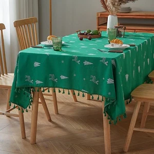 Embroidered Tablecloth for Dining and Coffee Tables For Festive Design - Picture 1 of 16