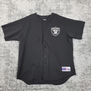 Vintage NFL Oakland Raiders Baseball Trikot Herren 2XL schwarz Majestic Athletic - Bild 1 von 12
