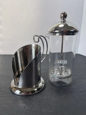 La Cafetière French Press Coffee Maker – Glass & Steel – 3 Cups Pre Owned - Image 1 of 4