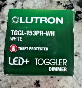 Lutron Kippschalter LED + Dimmschalter, weiß, TGCL-153PR-WH - Bild 1 von 2
