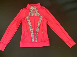 So Cute! Hot Pink Youth Size 10 IVIVVA by Lululemon Workout Jacket - Picture 1 of 10