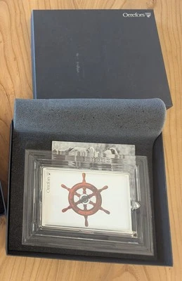 Marco de cristal Orrefors Suecia/Jan Johansson 4"x6" nuevo en caja Foto 1 de 3