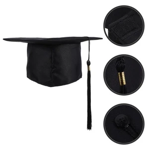 Gorras de graduación de soltero para adultos con borlas para fiesta de ceremonia de graduación - Imagen 1 de 12