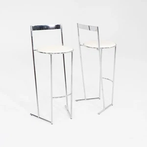 1980s Pair of Postmodern Musme Bar Stools by Emilio Nanni for Fly Line, Italy - Picture 1 of 12
