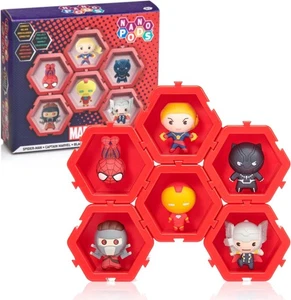 Marvel 6 Pack Mini Super Hero Action Figure Wow Nano Pods Starter Kids Toys Game - Picture 1 of 6