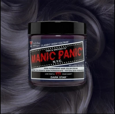 Tinte de cabello semipermanente vegano Manic Panic color crema 40z [estrella oscura] Foto 1 de 4