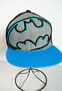 DC Comics Batman Snapback Mütze schwarz, grau & türkis 100 % Baumwolle Jugendgröße - Bild 1 von 5