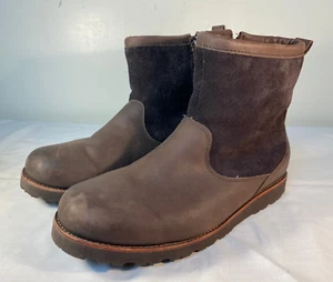 Stivali UGG Australia Hendren TI da uomo in pelle marrone shearling isolati - US 13 - Foto 1 di 7