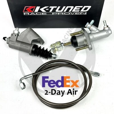 Bolt In EM1 CMC & K-Tuned Slave Kit for 04-08 Acura TSX Black Clutch line - Image 1 of 4