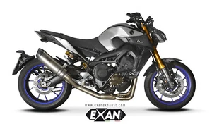 Yamaha MT-09 FZ09 2017-2020 Exan Exhaust Full System+HIGH Oval Silencer Titanium - Picture 1 of 1