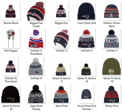 NFL подлинный новый с Ярлыками New Era New England Patriots холодной погоды Sport вязаный Beanie - Изображение 1 из 2