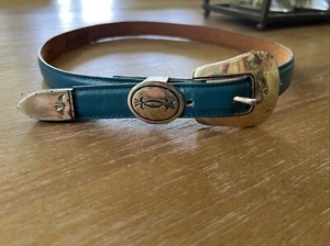 Justin Western Women's Belt 28” Turquoise Great Decorative Western - Picture 1 of 5