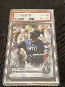 2022 TOPPS NOW #606 JULIO RODRIGUEZ PSA 10 GEM MINT* MARINERS ROY - Picture 1 of 1