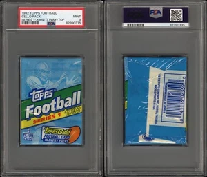 1992 Topps Football Wax Pack John Elway On Top PSA 9 MINT 82390335 - Picture 1 of 3