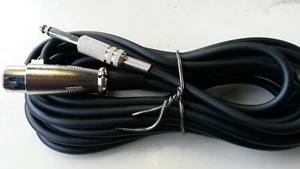 XLR-weiblicher Stecker auf Klinkenstecker 6,3mm schwarz mono für Mikrofone  6810 - Picture 1 of 4