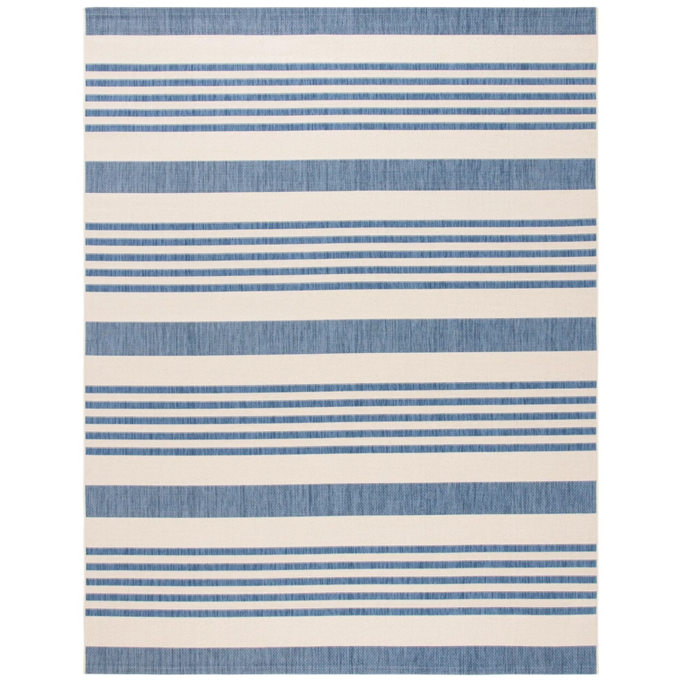SAFAVIEH Indoor Outdoor CY6062-233 Courtyard Beige / Blue Rug - Image 1 of 1