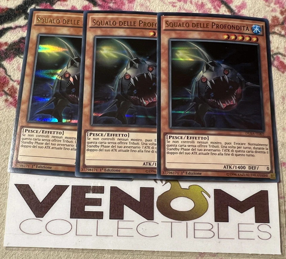 3x (M/NM) *GERMAN* Depth Shark DUSA-EN003 Ultra Rare 1st Edition YuGiOh - Image 1 of 1