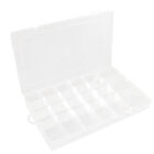Clear Box mit Scharnierdeckel, Perlenaufbewahrung, 28 Fächer, weiß
