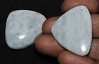 2Pcs Natural White Rainow Moonstone Fancy Cabochon Loose Gemstone 34-34MM t876