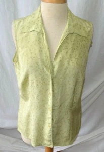 Jones Wear Essentials 100% Silk Sleeveless Blouse Green Size 12 MSRP $50 NWT - Picture 1 of 3
