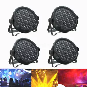 4x 54 LED RGBW Stage PAR 64 Light 162W DMX Party Lighting DJ Show Strobe Uplight - Picture 1 of 13