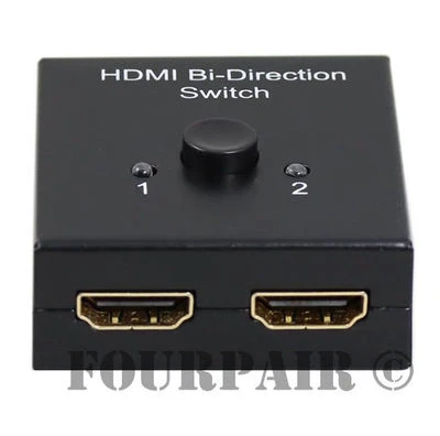 Interruptor conmutador bidireccional HDMI 4K de 2 puertos 2 vías 2x1 y selector de divisor 1x2 Foto 1 de 4