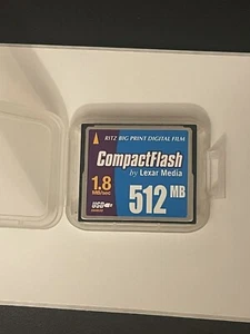 Ritz Big Print By Lexar Media 512MB 1.8MB/s CF Compact Flash Camera Memory Card - Picture 1 of 6