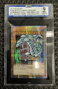 PSA 9 2023 YU-GI-Oh 25th Anniversary Blue-Eyes White Dragon Quarter Century Rare - Picture 1 of 2