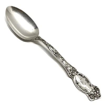 SL & GH Rogers VIOLET  Silverplate 1905 Oneida OvalL Soup Spoon 7 1/4" mono - Image 1 of 4