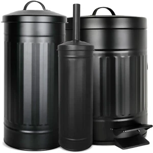 Autumn Alley Farmhouse Bathroom Trash Can Pet Proof Toilet Paper and Brush - Picture 1 of 9