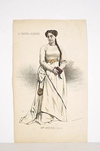 Le Théâtre illustré XIX° Mademoiselle HISSON Cantatrice vers 1870 - Imagen 1 de 2