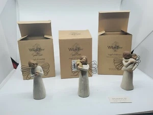 Demdaco 3 Willow Tree  Angel Of Healing  Angel Of The Friendship And Embrace - Picture 1 of 8